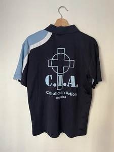 Vintage CIA Catholics In Action Poloshirt  - Bild 1 von 3