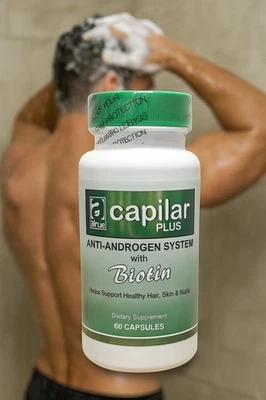 Capilar Plus 60 Caps Sistema Antiandrógeno Caída del Cabello Biotina Uñas Foto 1 de 4