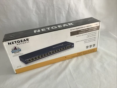 Netgear ProSafe-New Sealed- 16-Ports Gigabit Ethernet Switch- GS116 - Image 1 of 4