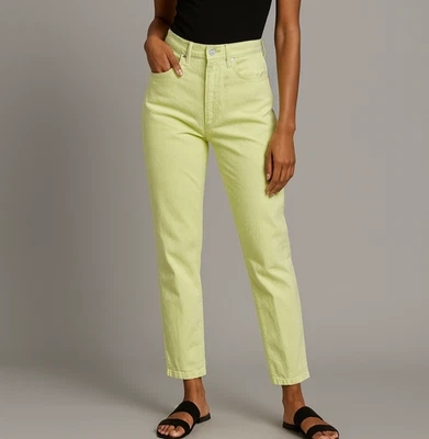 Jeans Womens 8T Tall Long Yellow Denim Skinny Pants High Rise Stretch Preppy - Image 1 of 4