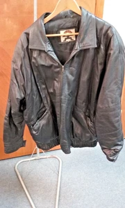 Phase 2 Men's Black Leather Jacket Size 2X Full Zip Coat Jacket - Picture 1 of 10