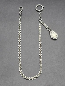 Antike Art Deco Taschenuhrkette mit Anhänger / Frankreich / um 1920 - Bild 1 von 12