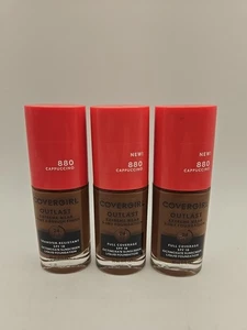 3x COVERGIRL Outlast Extreme Wear Foundation SPF18 880 Cappuccino 1 oz Exp.01/22 - Picture 1 of 2