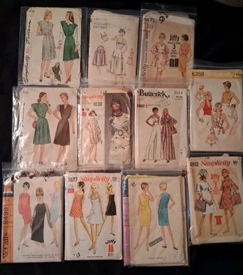 11 Vintage 60's Dress Patterns -Simplicity Butterick Vogue McCalls - Image 1 of 4