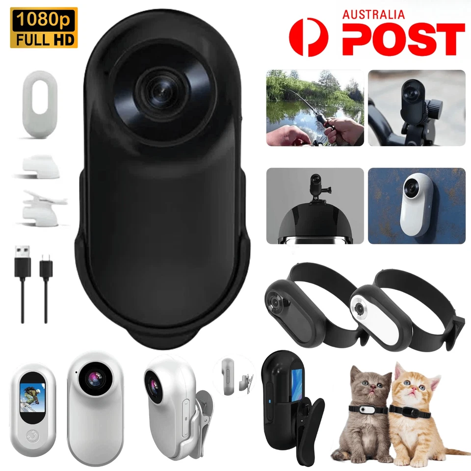 1080P Thumb Action Camera Magnetic Anti Shake HD Mini Video Recording Pet Collar - Image 1 of 4