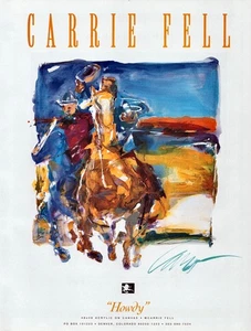 1997 CARRIE FELL Art Gallery Exhibit Howdy 1-Page Magazine PRINT AD - Picture 1 of 1