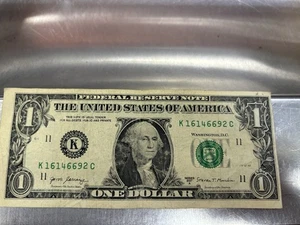 ERROR CUT US One Dollar Note Series 2017A - Picture 1 of 10