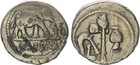Denar 100-44 v.Chr. C. Julius Caesar, Elefant r.  Priesterliche Geräte ss 94507