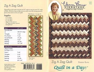 Quilt in a Day #1285 - Zig A Zag Quilt - Leaflet - Picture 1 of 1