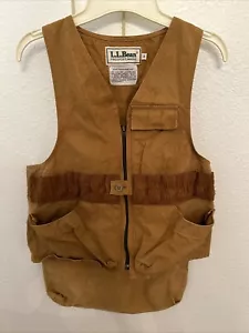 Vintage LL Bean Canvas Duck Hunting Shooting Vest M USA 60s LL BEAN - Picture 1 of 8