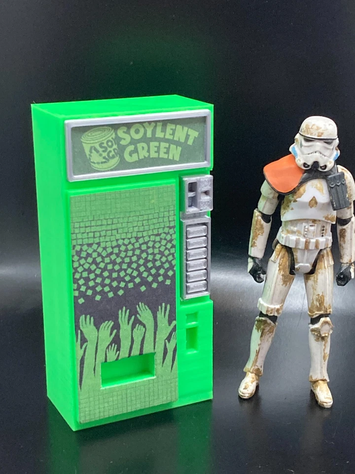 CUSTOM SOYLENT GREEN VENDING MACHINE for 3.75" FIGURE DIORAMA STAR WARS (K04) - Image 1 of 1