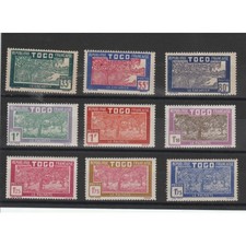 TOGO 1928-38 VEDUTA NUOVI VALORI 9 V MLH YVERT 153/60 MF19550