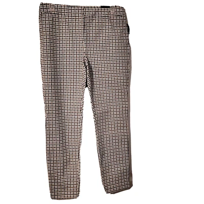Alfani Pants Womens Ankle Size 8P Petite Tan black Design Dots Fall Career New - Image 1 of 4
