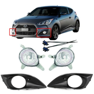 NEW OEM Fog Lamp Light LH+RH 6p Set for Hyundai Veloster Turbo 2013-2016 - Image 1 of 4