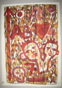 Norbert Fleischer Maler Original Zeichnung Kunstwerk Unikat Einzelstück signiert - Bild 1 von 8