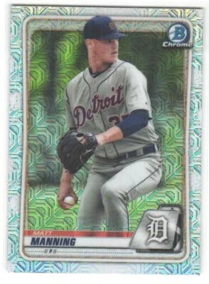 2020 Bowman Chrome Matt Manning #BCP-229 Prospects Mojo Refractor - Image 1 of 2