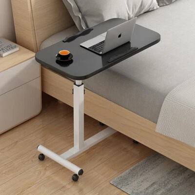 Over Bed Table Height Adjustable Mobile Hospital Overbed Aid Chair Laptop Tray - Image 1 of 4