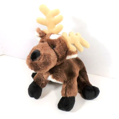 Ganz Webkinz Reindeer Christmas Floppy Stuffed Animal 10" Plush Toy No Code - Image 1 of 4