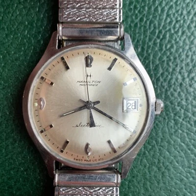 Hamilton Cal. Reloj Pulsera 683 Electrónico Fecha Acero Inoxidable PIEZAS/REPARACIÓN Foto 1 de 4