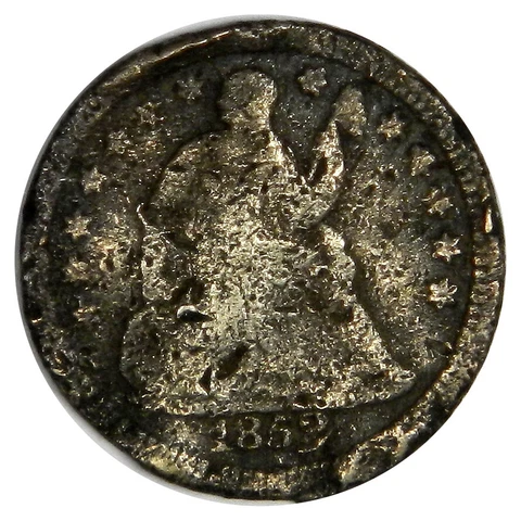 1859 SEATED LIBERTY HALF DIME ~ G GOOD DETAILS DAMAGED ~ PRICED RIGHT! Cover