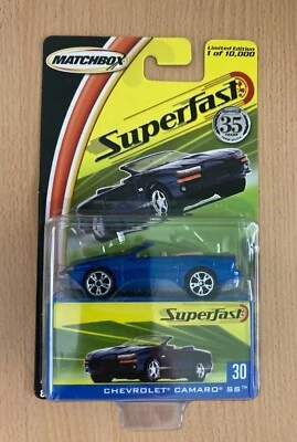 2004 Matchbox Superfast Chevrolet Camaro SS #30 Blue  - Image 1 of 3