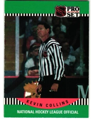 1990-91 Pro Set #683 Kevin Collins NHL Official - Image 1 of 2
