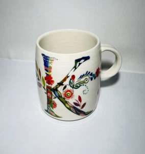 Anthropologie STARLA M. HALFMANN Petal Palette Monogram Mug Letter K Floral - Bild 1 von 10