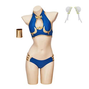 Sexy Traje de Baño Street Fighter Chun Li Azul Playa Juegos con disfraces Juegos Clásicos - Imagen 1 de 5