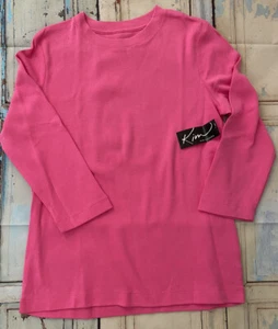 Maglione maglia maglione donna Kim Rogers rosa manica 3 quarti taglia small nuovo con etichetta - Foto 1 di 6