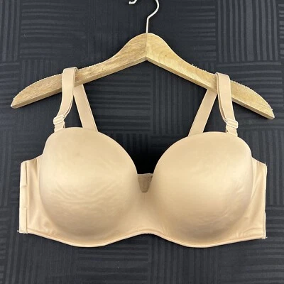 Cacique Lane Bryant Womens 40DDD Beige Boost Push Up Multi-Way Strapless Bra - Image 1 of 4