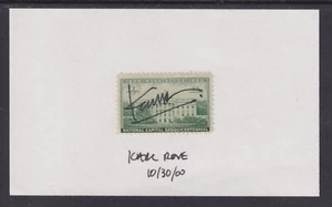 Karl Rove, Political Consultant & Advisor to Pres. G.W. Bush, signed DC stamp - Picture 1 of 2