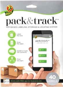 Duck Brand Pack & Track App-Based Labeling System 40 QR Code Labels New - Picture 1 of 1