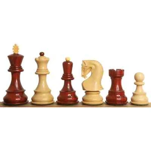 3.9" Russian Zagreb 59' Chess Pieces only set - Double Weighted Bud Rose Wood - Picture 1 of 7