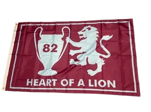Aston Villa FC Flag 5ft by 3ft - Shirt Scarf Badge Poster Programme Stickers Hat - Picture 1 of 1