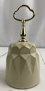 Frankoma Keramik Wüstengold Abendessen Glocke 6" goldfarbener Griff geometrisch - Bild 1 von 5