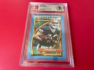 Don Beebe Buffalo Bills 1994 Topps Mejor Tarjeta Firmada Automático Beckett BAS Losa - Imagen 1 de 3