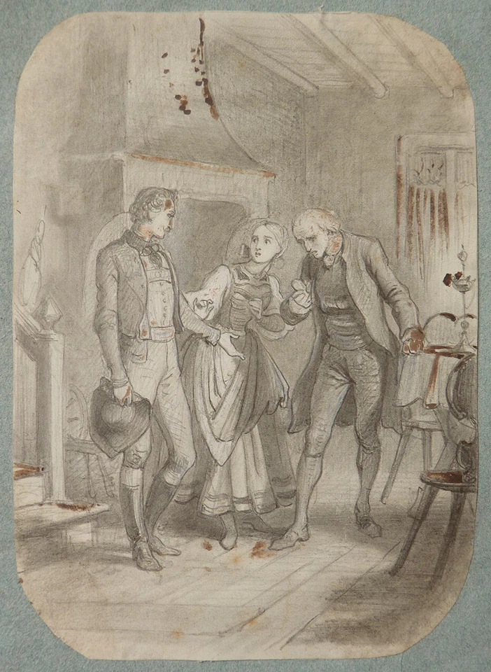 Dessin original de Félix Philippoteaux (1815-1884) illustration  - Photo 1/1