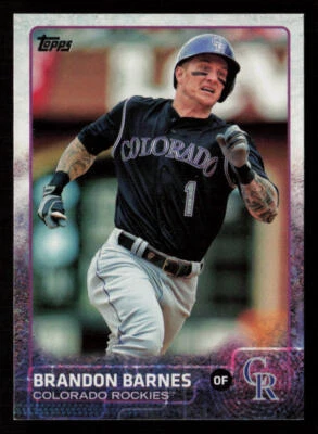 2015 Topps Brandon Barnes #492 Colorado Rockies Baseball Card - Image 1 of 2