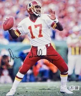 Doug Williams Signed 8x10 Photo Washington Redskins Autographed Beckett BAS COA - Image 1 of 3