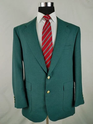 Stafford Jacket Mens 44R Green Blazer 2 Gold Button Sport Coat Masters Golf - Image 1 of 4