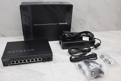 NEW Netgear AV Line M4250 GSM4210PX Ethernet Switch GSM4210PX-100NAS 10-Port - Image 1 of 4