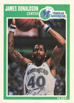 James Donaldson 1989-90 Fleer #34 Dallas Mavericks Basketball - Image 1 of 2