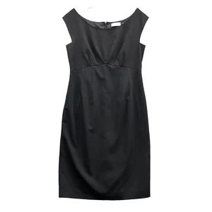 Calvin Klein Sheath Dress Women's 8 Black Corpcore Cocktail Classic Sleek 90's - Picture 1 of 9