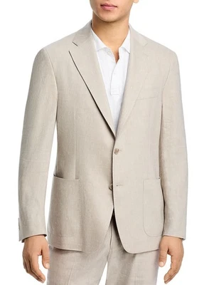 Jaqueta masculina Vince slim fit linho e lã mesclado 44 pedra regular nova sem etiquetas $698 - Imagem 1 de 4