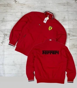 Vintage Ferrari Nylon Jacket Big Logo F1 Racing Men Size XL Red - Picture 1 of 14
