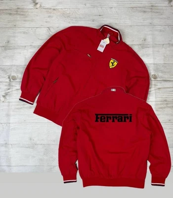 Vintage Ferrari Nylon Jacket Big Logo F1 Racing Men Size XL Red - Image 1 of 4