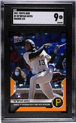 Ke'Bryan Hayes 2021 Topps Now Orange /5 SGC 9 #2 - Image 1 of 2
