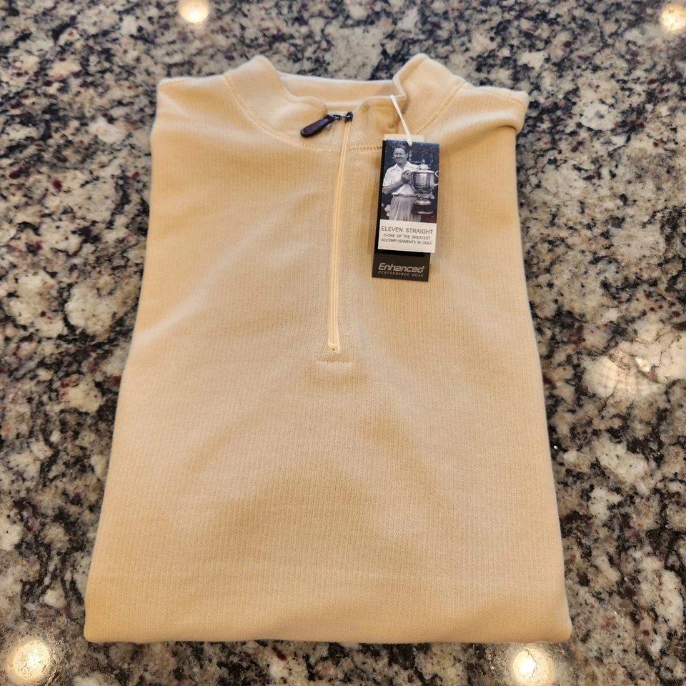 Suéter Pullover Byron Nelson Golf Para Hombre Tostado/Azul Marino Rendimiento 1/4 Cremallera Talla XL Foto 1 de 4