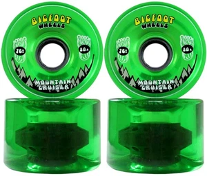 Longboard Wheels 76mm 80A SHR Mountain Cruisers Translucent Green - Picture 1 of 4