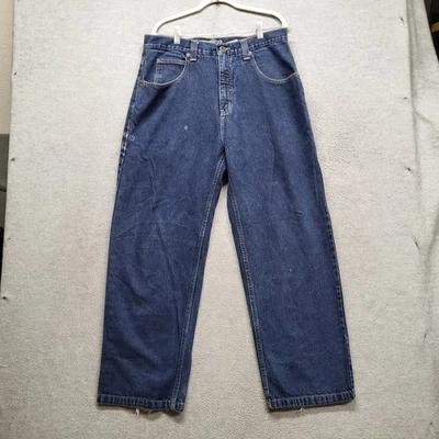 Pantalones de mezclilla vintage azul ancla 34X30 grandes holgados grunge patinador Y2K LEER Foto 1 de 4